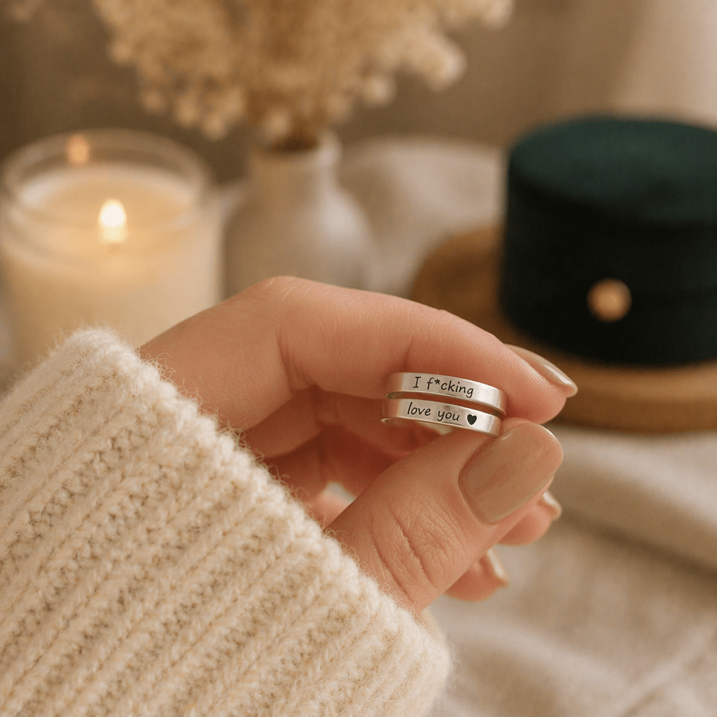 "I Fucking Love You" Adjustable Ring