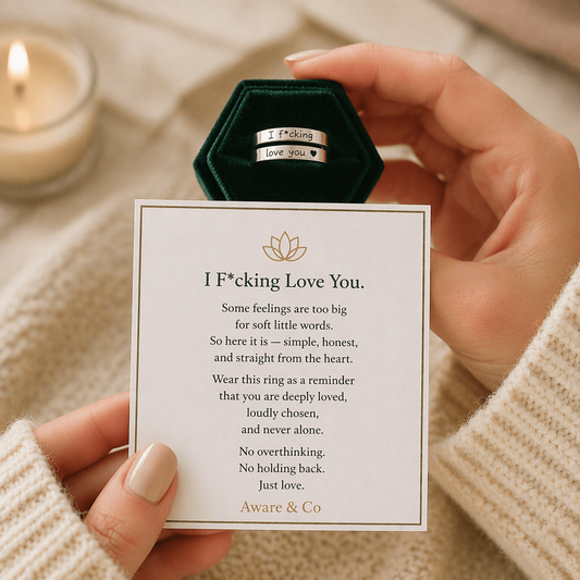 "I Fucking Love You" Adjustable Ring