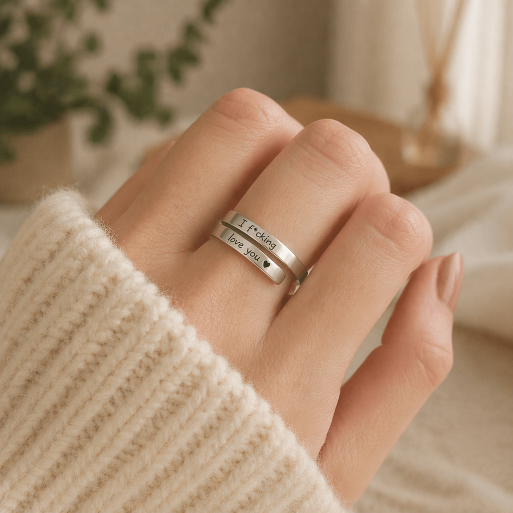 "I Fucking Love You" Adjustable Ring