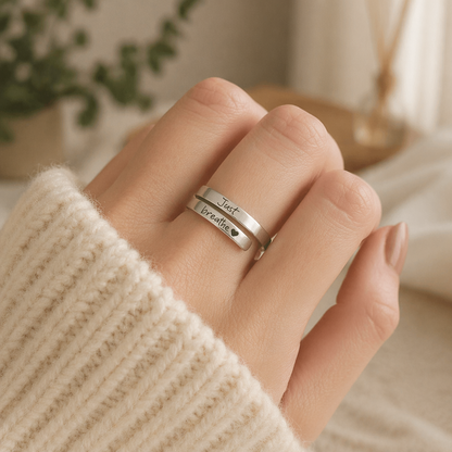 "Just Breath" Adjustable Ring