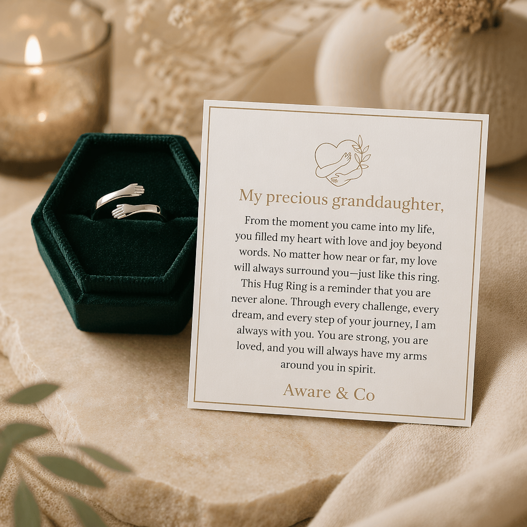 To My Grand Daughter.. "Always Together" Hug Ring